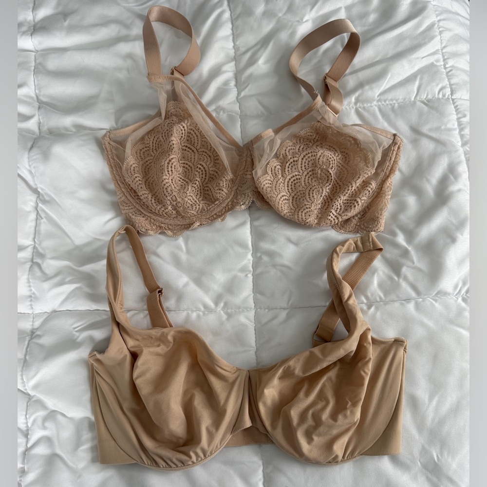 Two new unlined 34 DDD minimizer bras